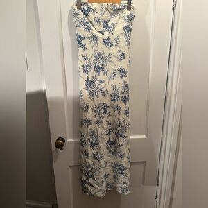 Wayf Blue Floral Maxi Dress
